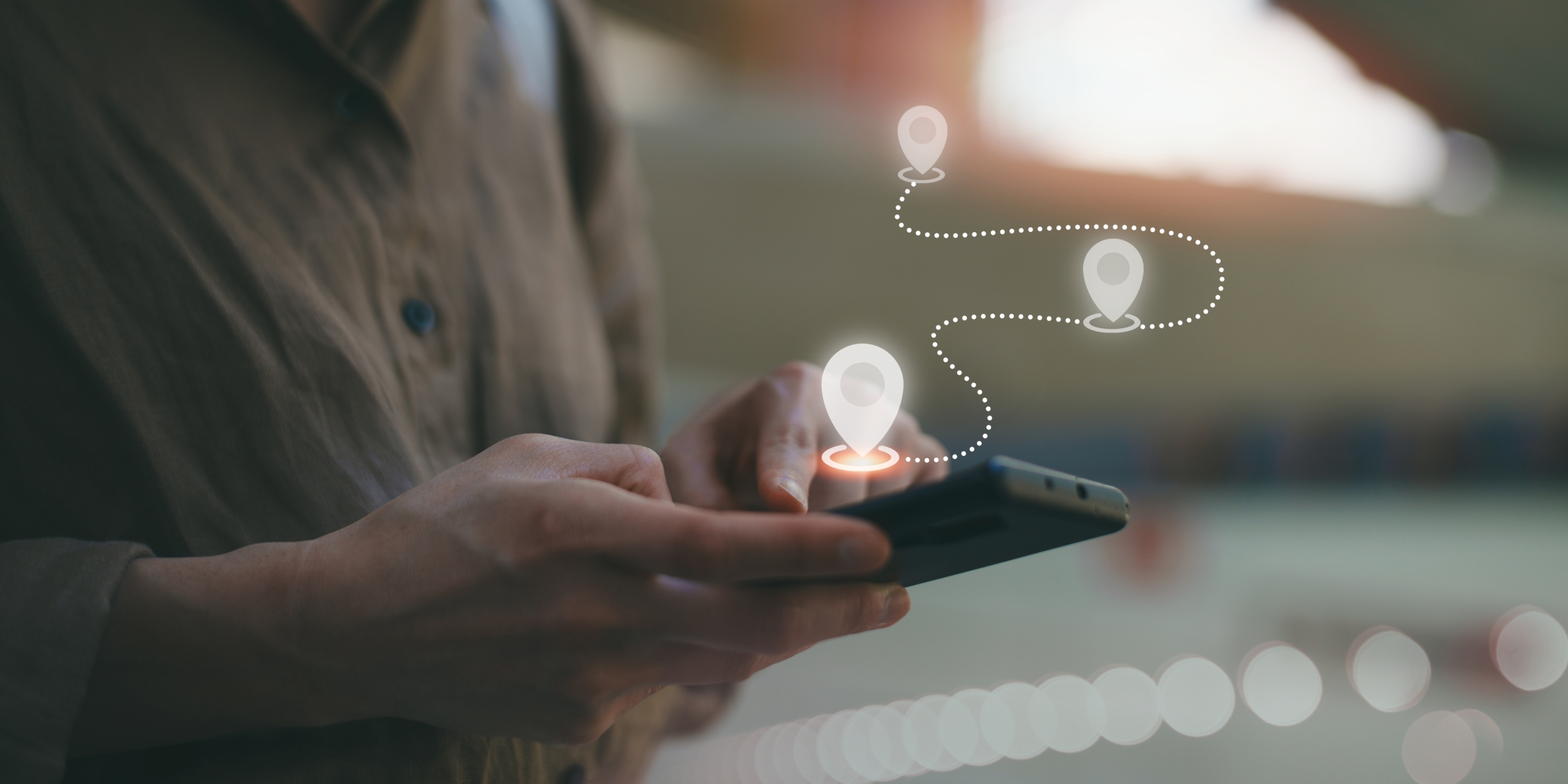 Someone holding a phone